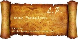 Lautz Pantaleon névjegykártya
